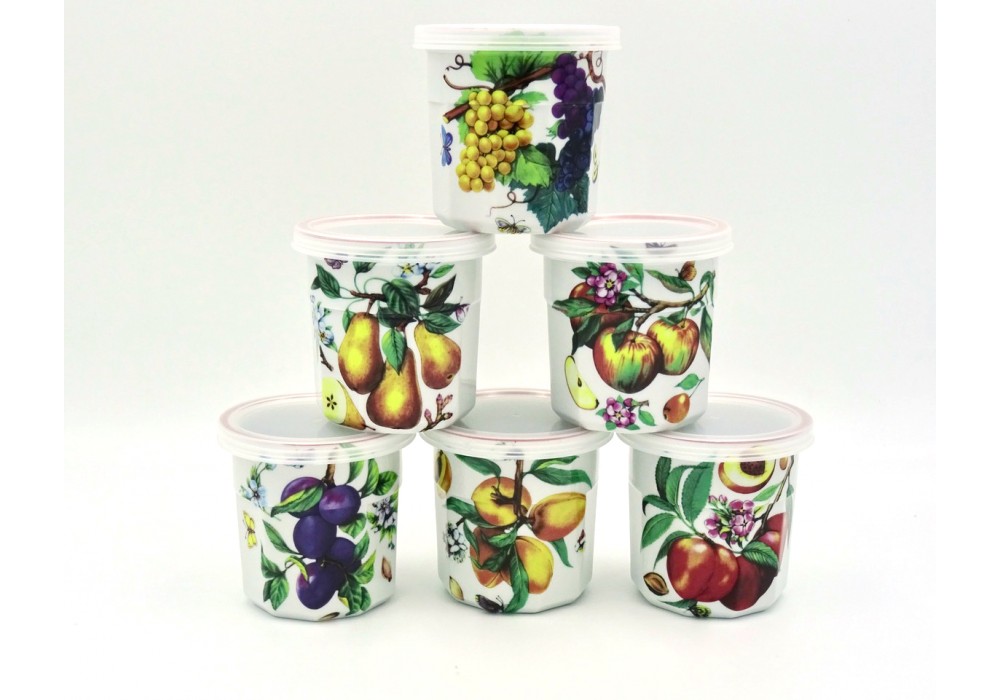 Lot De 6 Bocaux à Confiture Carrés Gouveo 730 Ml Avec Couvercle à Visser - Verre Transparent, Livret Recettes Inclus